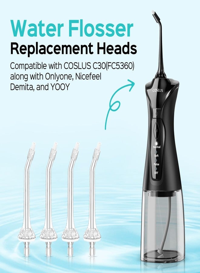 COSLUS ​COSLUS Water Flosser Pick For Teeth Tip: 4 PCS Orthodontic Jet Tip Replacement Heads For Braces Cleaning, Only Compatible with Water Flosser Pick C30 (FC5360) - Image 2